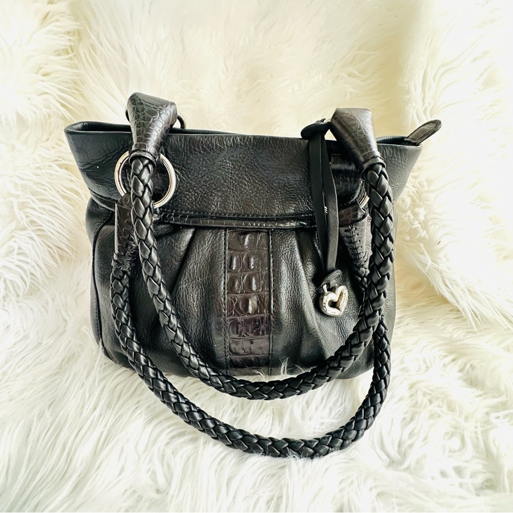 Brighton Braided Black Leather Women’s Bag